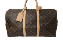 Load image into Gallery viewer, LOUIS VUITTON ルイヴィトン キーポル50 ボストンバッグ M41426 K・Tイニシャル入 モノグラム キャンバス ブラウン 美品 中古 65705