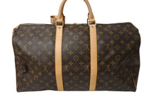 Load image into Gallery viewer, LOUIS VUITTON ルイヴィトン キーポル50 ボストンバッグ M41426 K・Tイニシャル入 モノグラム キャンバス ブラウン 美品 中古 65705