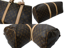 Load image into Gallery viewer, LOUIS VUITTON ルイヴィトン キーポル50 ボストンバッグ M41426 K・Tイニシャル入 モノグラム キャンバス ブラウン 美品 中古 65705