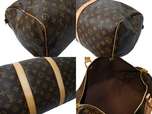 LOUIS VUITTON ルイヴィトン キーポル50 ボストンバッグ M41426 K・Tイニシャル入 モノグラム キャンバス ブラウン 美品 中古 65705
