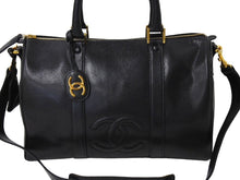 Load image into Gallery viewer, 極美品 CHANEL シャネル ハンドバッグ ショルダーバッグ 2WAY 2番台 キャビアスキン ココマーク ブラック キャビアスキン 中古 65707