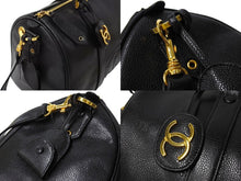 Load image into Gallery viewer, 極美品 CHANEL シャネル ハンドバッグ ショルダーバッグ 2WAY 2番台 キャビアスキン ココマーク ブラック キャビアスキン 中古 65707