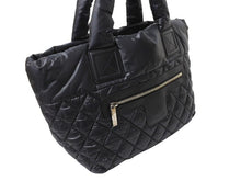 Load image into Gallery viewer, 極美品 CHANEL シャネル コココクーン スモールトート ハンドバッグ A48610 16番台 キルティング ココマーク ブラック シルバー金具 中古 65708