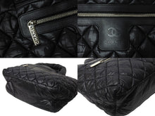 Load image into Gallery viewer, 極美品 CHANEL シャネル コココクーン スモールトート ハンドバッグ A48610 16番台 キルティング ココマーク ブラック シルバー金具 中古 65708