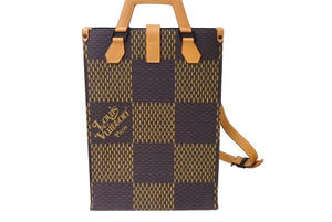 極美品 LOUIS VUITTON ルイヴィトン × NIGO ニゴ― ダミエ ジャイアント モノグラム 2WAY トートバッグ N40355 中古 65715