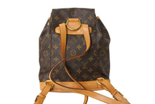 画像をギャラリービューアに読み込む, LOUIS VUITTON ルイヴィトン モンスリMM バックパック リュック M51136 モノグラム ブラウン ゴールド金具 美品 中古 65723