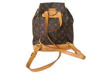 画像をギャラリービューアに読み込む, LOUIS VUITTON ルイヴィトン モンスリMM バックパック リュック M51136 モノグラム ブラウン ゴールド金具 美品 中古 65723