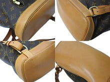 画像をギャラリービューアに読み込む, LOUIS VUITTON ルイヴィトン モンスリMM バックパック リュック M51136 モノグラム ブラウン ゴールド金具 美品 中古 65723