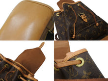 画像をギャラリービューアに読み込む, LOUIS VUITTON ルイヴィトン モンスリMM バックパック リュック M51136 モノグラム ブラウン ゴールド金具 美品 中古 65723