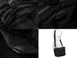 PRADA プラダ テスート ボンバー ハンドバッグ ショルダーバッグ 2WAY ナイロン BN2632 ブラック シルバー金具 美品 中古 65724 