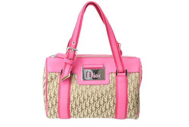 Christian Dior クリスチャンディオール ハンドバッグ トロッター 07-BO-1005 レザー ピンク ベージュ 美品 中古 65725