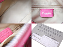 画像をギャラリービューアに読み込む, Christian Dior クリスチャンディオール ハンドバッグ トロッター 07-BO-1005 レザー ピンク ベージュ 美品 中古 65725