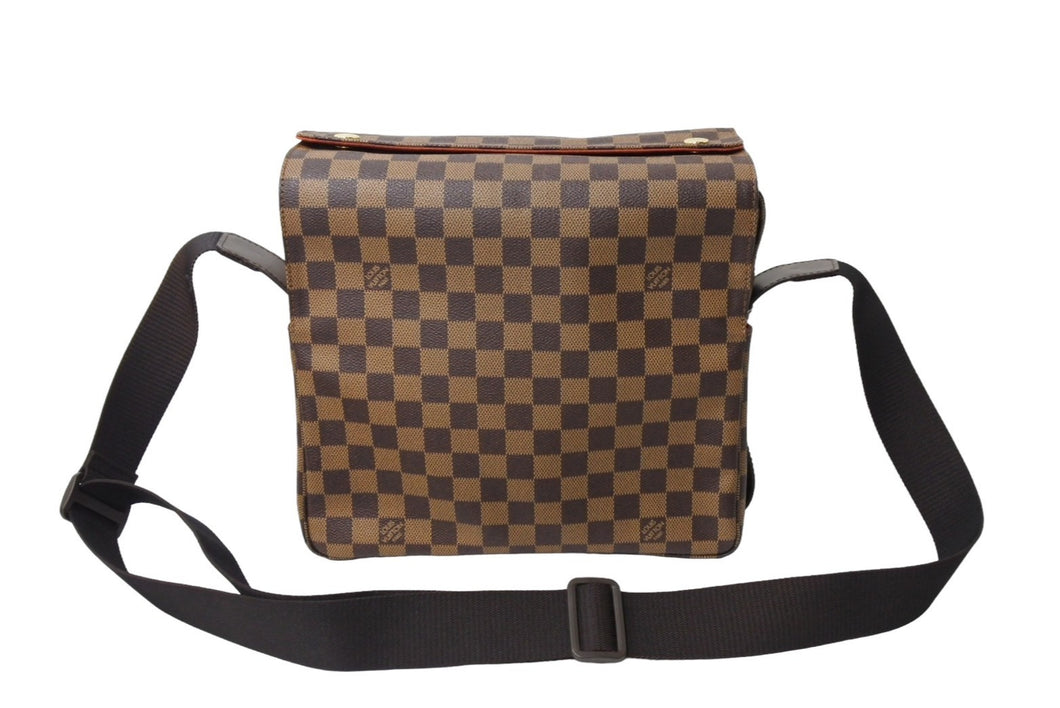 極美品 LOUIS VUITTON ルイヴィトン ショルダーバッグ N45255 ナヴィグリオ ブラウン ダミエキャンバス 中古 65727