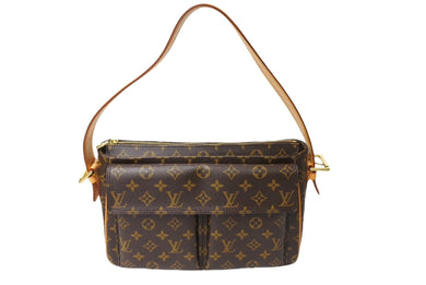 極美品 LOUISVUITTON ルイヴィトン ヴィバシテGM ワンショルダーバッグ M51163 モノグラム PVC レザー ゴールド金具 中古 65728