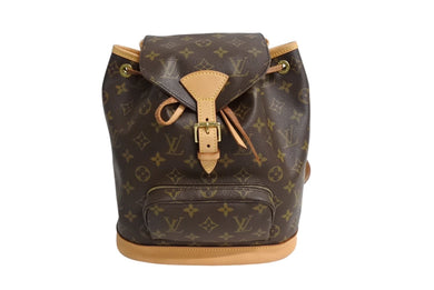 LOUIS VUITTON ルイヴィトン モンスリMM バックパック リュック M51136 モノグラム ブラウン ゴールド金具 美品 中古 65729