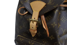 画像をギャラリービューアに読み込む, LOUIS VUITTON ルイヴィトン モンスリMM バックパック リュック M51136 モノグラム ブラウン ゴールド金具 美品 中古 65729