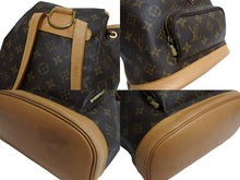 画像をギャラリービューアに読み込む, LOUIS VUITTON ルイヴィトン モンスリMM バックパック リュック M51136 モノグラム ブラウン ゴールド金具 美品 中古 65729