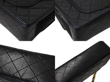 Load image into Gallery viewer, CHANEL シャネル チェーンショルダーバッグ マトラッセ23 Wフラップ ラムスキン 1番台 ブラック ゴールド 美品 中古 65737