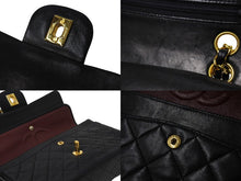 Load image into Gallery viewer, CHANEL シャネル チェーンショルダーバッグ マトラッセ23 Wフラップ ラムスキン 1番台 ブラック ゴールド 美品 中古 65737