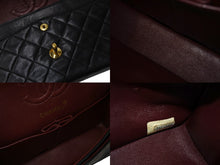 Load image into Gallery viewer, CHANEL シャネル チェーンショルダーバッグ マトラッセ23 Wフラップ ラムスキン 1番台 ブラック ゴールド 美品 中古 65737