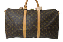 Load image into Gallery viewer, LOUIS VUITTON ルイヴィトン モノグラム キーポル バンドリエール 50 ボストンバッグ ブラウン 2WAY ロゴ 旅行バッグ 鞄 M41416 良品 中古 65743