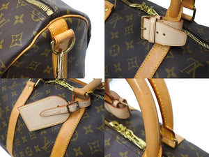 LOUIS VUITTON ルイヴィトン モノグラム キーポル バンドリエール 50 ボストンバッグ ブラウン 2WAY ロゴ 旅行バッグ 鞄 M41416 良品 中古 65743