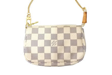 画像をギャラリービューアに読み込む, LOUIS VUITTON ルイヴィトン ポーチ N58010 ミニポシェットアクセソワール ダミエアズール ホワイト ゴールド金具 美品 中古 65750