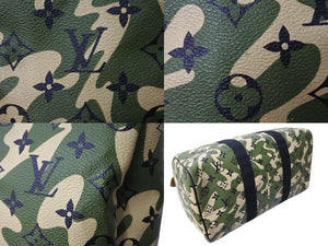 LOUISVUITTON ルイヴィトン モノグラム フラージュ スピーディ35 ボストンバッグ ハンドバッグ M95773 迷彩 村上隆 美品 中古 65753