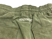 画像をギャラリービューアに読み込む, READY MADE レディメイド サルエルショーツ ハーフパンツ ロゴ刺繍 RE CO KH 00 00 137 コットン カーキ サイズ0 美品 中古 65754