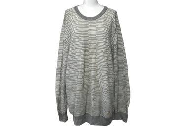 LOUIS VUITTON ルイヴィトン ニット セーター 2017年 LVロゴ金具 長袖 エピ柄 トップス サイズXL グレー 美品 中古 65758