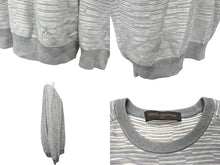 画像をギャラリービューアに読み込む, LOUIS VUITTON ルイヴィトン ニット セーター 2017年 LVロゴ金具 長袖 エピ柄 トップス サイズXL グレー 美品 中古 65758