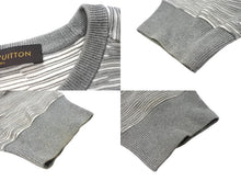 画像をギャラリービューアに読み込む, LOUIS VUITTON ルイヴィトン ニット セーター 2017年 LVロゴ金具 長袖 エピ柄 トップス サイズXL グレー 美品 中古 65758