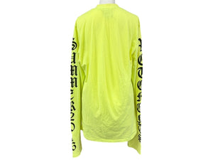 VETEMENTS ヴェトモン 長袖Ｔシャツ アームロゴプリント クールネック MS16TP23 サイズM 16SS ブラック イエロー 美品 中古 65759 