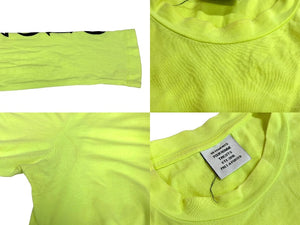 VETEMENTS ヴェトモン 長袖Ｔシャツ アームロゴプリント クールネック MS16TP23 サイズM 16SS ブラック イエロー 美品 中古 65759 