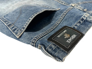 VERSACE ヴェルサーチ デニムパンツ ジーンズクチュール サイズ36 メデューサ コットン ブルー 良品 中古 65763 