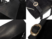 Load image into Gallery viewer, 極美品 CHROME HEARTS クロムハーツ イギー バックパック リュック レザー×925 ブラック×シルバー ラージダガー付き 中古 65769