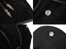 Load image into Gallery viewer, 極美品 CHROME HEARTS クロムハーツ イギー バックパック リュック レザー×925 ブラック×シルバー ラージダガー付き 中古 65769