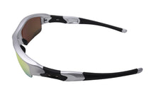 画像をギャラリービューアに読み込む, 極美品 OAKLEY オークリー フラックジャケット サングラス 03-884 サイズ63/14 133 プラスチック シルバー ブラック イエロー 中古 65772