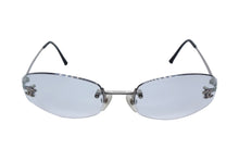 Load image into Gallery viewer, CHANEL シャネル サングラス ココマーク ノンフレーム サイズ54□19 130 グレー 美品 中古 65791