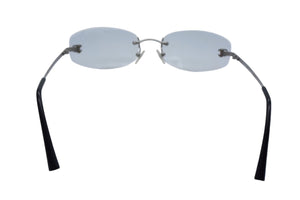 CHANEL シャネル サングラス ココマーク ノンフレーム サイズ54□19 130 グレー 美品 中古 65791