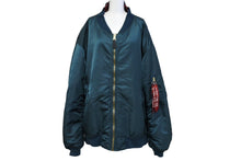 画像をギャラリービューアに読み込む, VETEMENTS ヴェトモン ボンバージャケット サイズS WAH18JA18 アルファ リバーシブルナイロン グリーンレッド 18SS 美品 中古 65806 