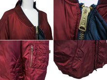 画像をギャラリービューアに読み込む, VETEMENTS ヴェトモン ボンバージャケット サイズS WAH18JA18 アルファ リバーシブルナイロン グリーンレッド 18SS 美品 中古 65806 