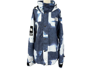 Supreme THE NORTH FACE シュプリーム ノースフェイス ダウンジャケット ブルー ホワイト ナイロン NP521001 サイズM 美品 中古 65808 