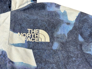 Supreme THE NORTH FACE シュプリーム ノースフェイス ダウンジャケット ブルー ホワイト ナイロン NP521001 サイズM 美品 中古 65808 