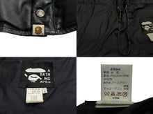 画像をギャラリービューアに読み込む, A BATHING APE アベイシングエイプ ダウンジャケット サイズL シープスキンポリエステル ブラック NIGO 良品 中古 65810 