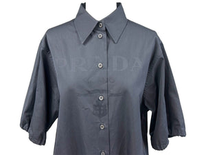 PRADA プラダ 半袖シャツ 襟シャツ トップス ブラック P3H95G