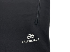 極美品 BALENCIAGA バレンシアガ トラックパンツ 595007 サイズ44 サイドライン ロゴ刺繍 ブラック ホワイト 19AW 中古 65820