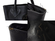 Load image into Gallery viewer, CHROME HEARTS クロムハーツ FSトート トートバッグ クロスパッチ ブラック シルバー金具 中古 65824