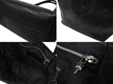 Load image into Gallery viewer, CHROME HEARTS クロムハーツ FSトート トートバッグ クロスパッチ ブラック シルバー金具 中古 65824