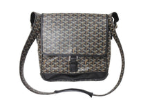 Load image into Gallery viewer, GOYARD ゴヤール グランブルーMM ショルダーバッグ GOS020072 キャンバス カーフスキン ブラック 美品 中古 65825
